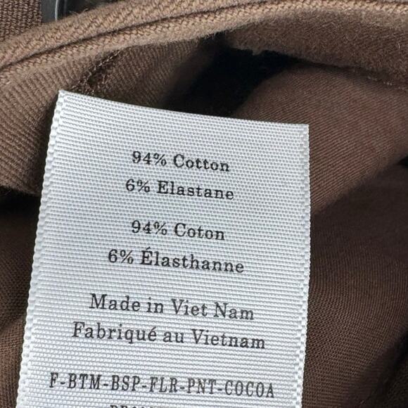 Everlane The Bi-Stretch Flare Pant Cotton Stretch Trouser Brown Size 4 - Picture 5 of 6